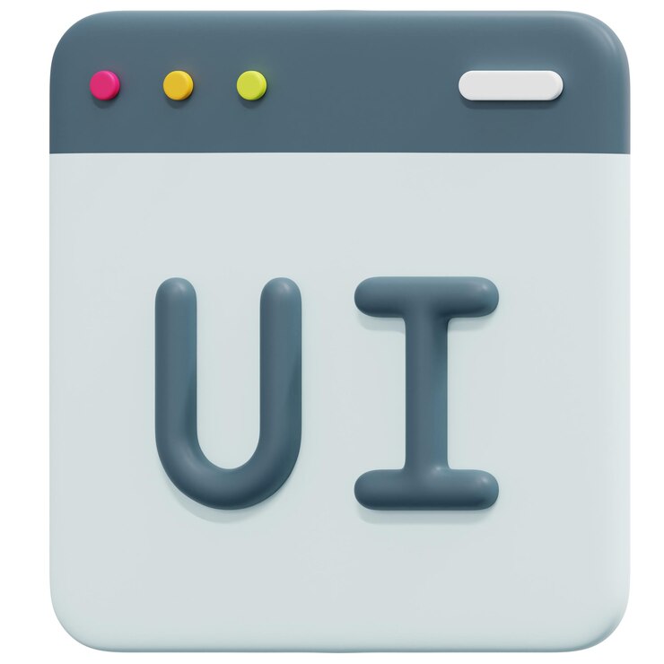 PSD ilustración de icono de renderizado 3d de interfaz de usuario