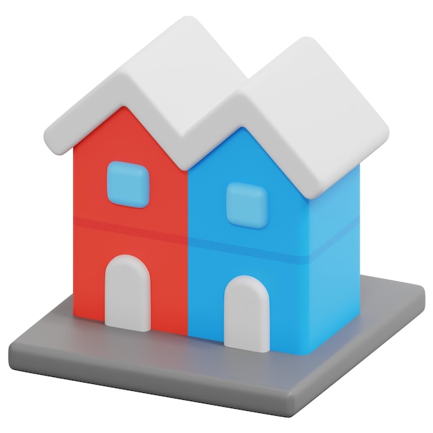 ilustración de icono de renderizado 3d en terrazas