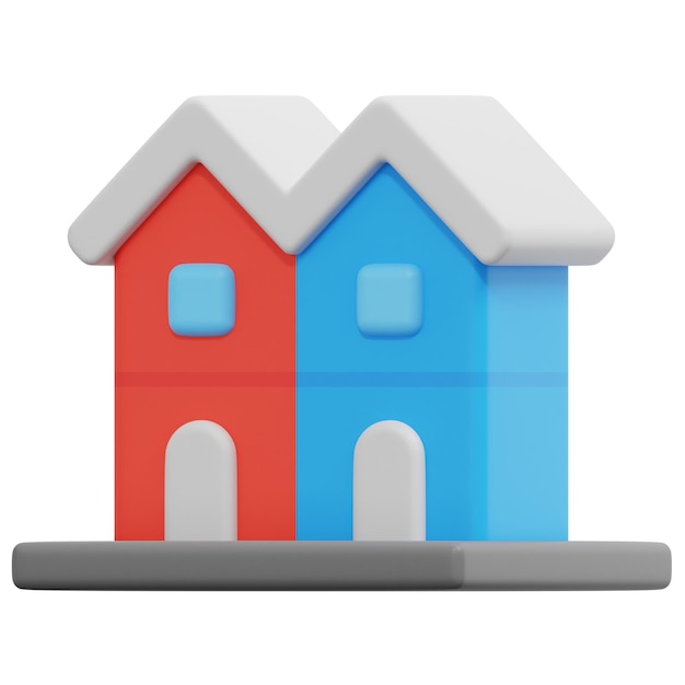 ilustración de icono de renderizado 3d en terrazas