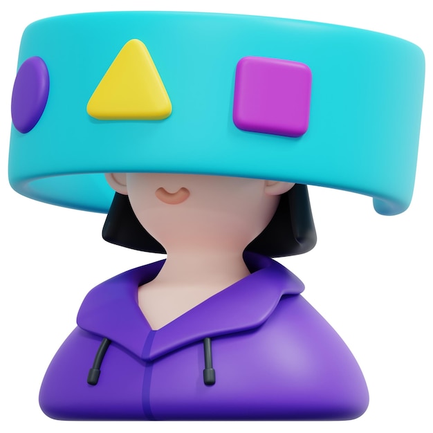 Ilustración de icono de renderizado 3d vr