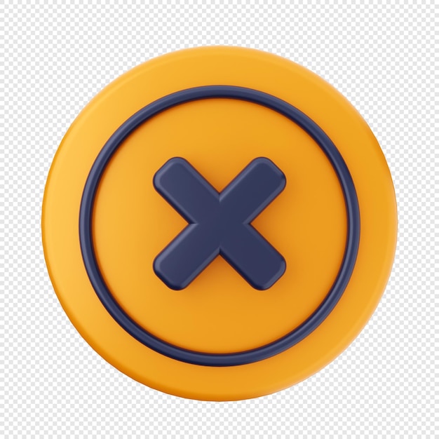 Ilustración del icono de la señal de alerta de advertencia 3D