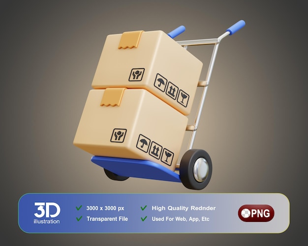 Ilustración de icono de servicio de entrega 3d