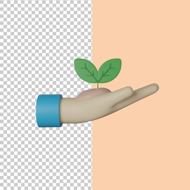 PSD ilustración del icono de siembra en 3d