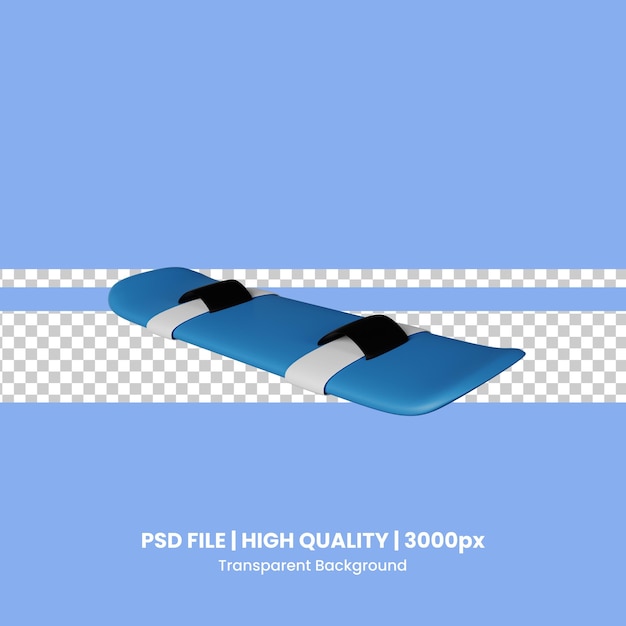PSD ilustración del icono de snowboard 3d de psd