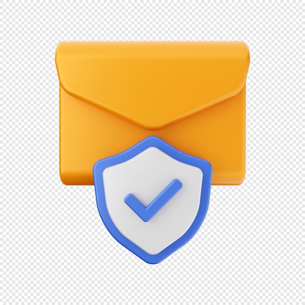 Ilustración de icono de sobre de mensaje de correo electrónico 3d