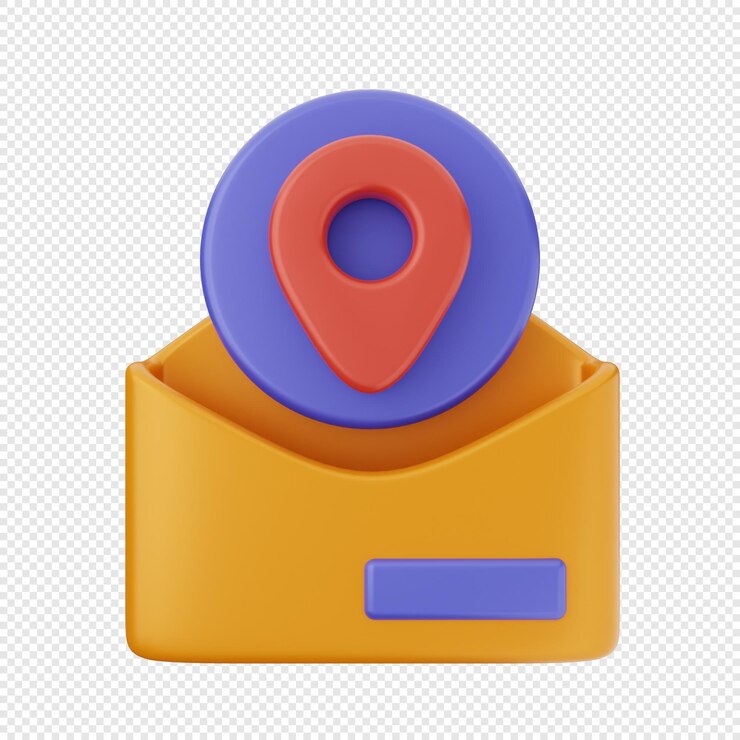 PSD ilustración del icono del sobre del mensaje de correo electrónico en 3d