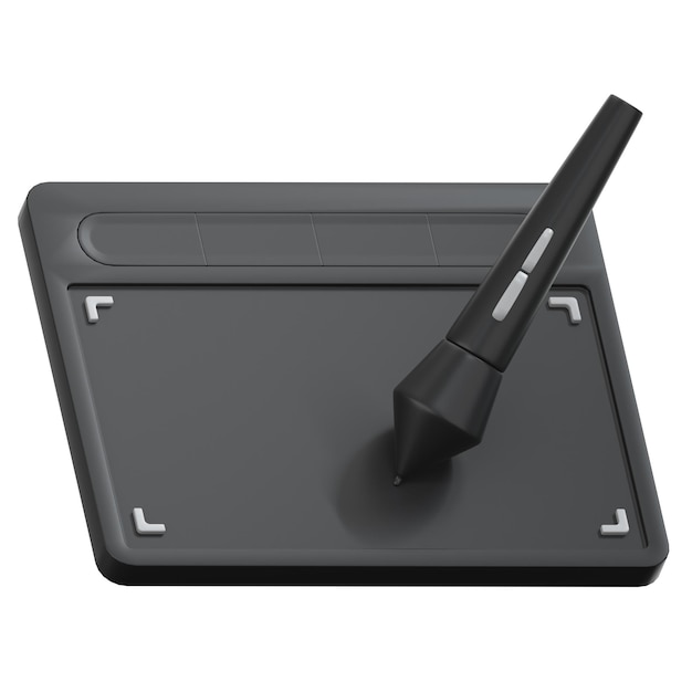 Ilustración del icono de la tableta gráfica 3D