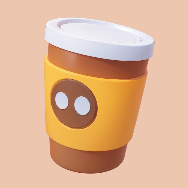 PSD ilustración del icono de la taza de café de papel