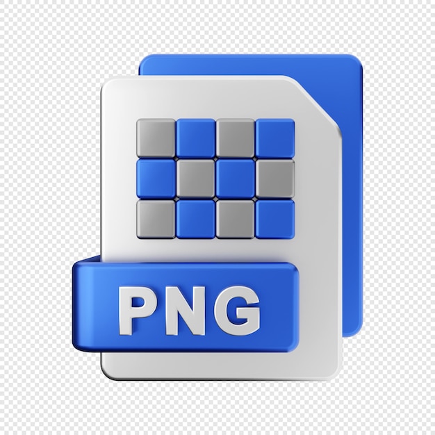 Ilustración de icono de tipo png de formato de archivo 3d