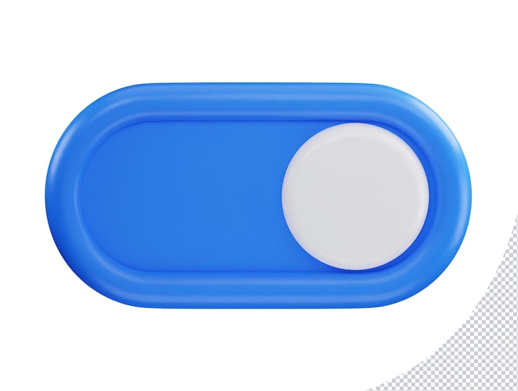 PSD ilustración de icono de vector 3d de interruptor de palanca