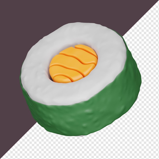 PSD ilustración de icono de vector de diseño de objeto realista sushi3d