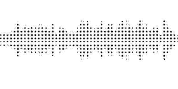 Ilustración de icono de vector de ondas de sonido de música de tecnología de audio