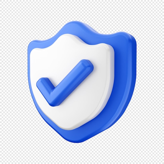 Ilustración del icono de verificación en 3D