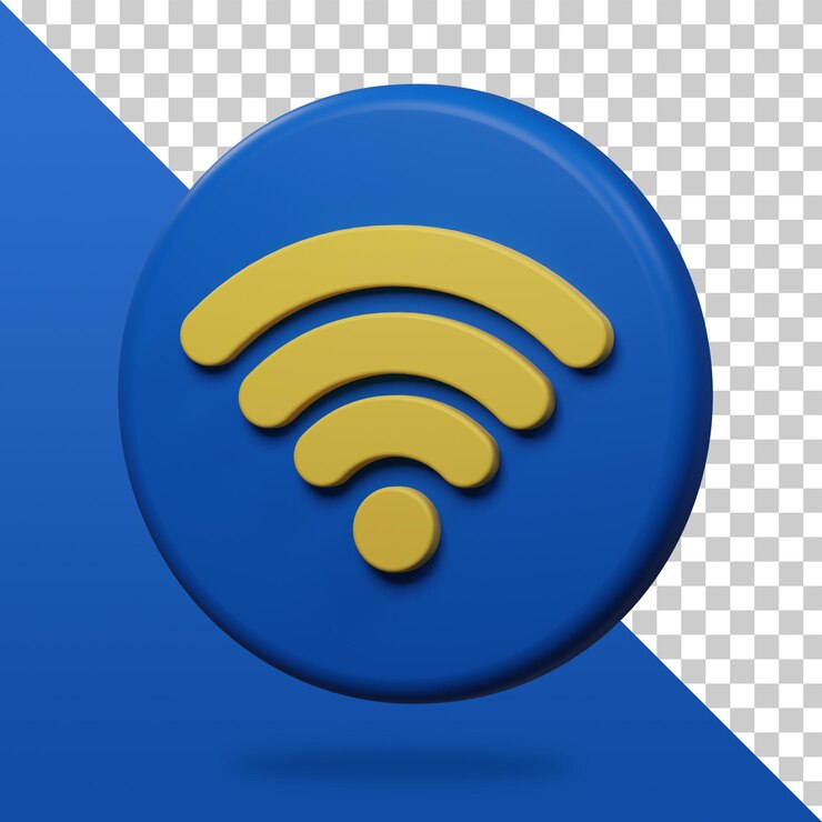PSD ilustración de icono de wifi 3d representación 3d psd premium