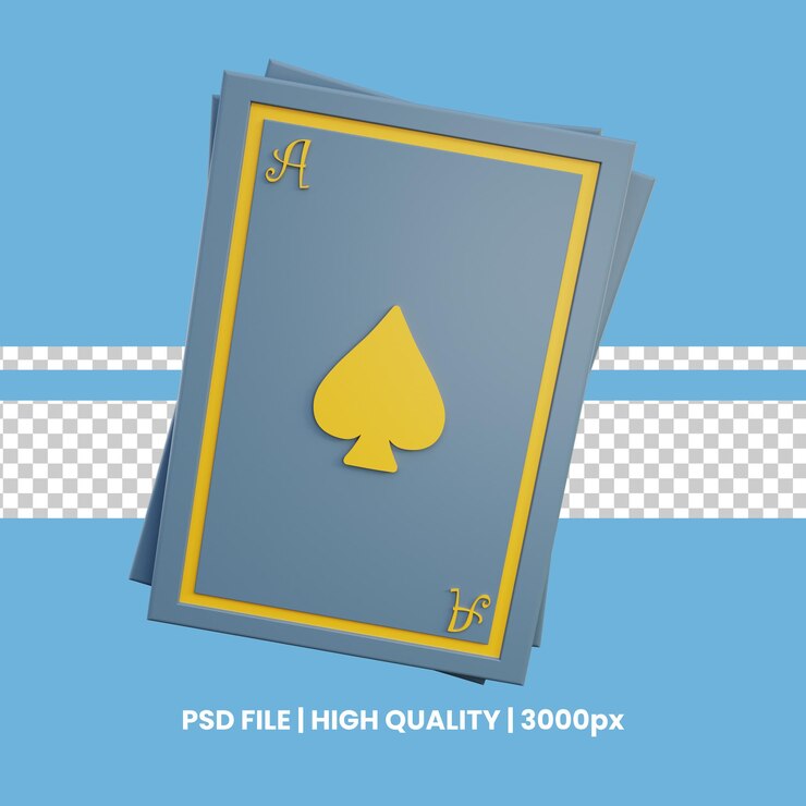 PSD ilustración de íconos 3d para webapp, etc. tarjeta spade