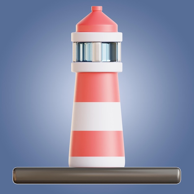 Ilustración de íconos de verano 3D Iconos de renderización 3D para el concepto de vacaciones de verano
