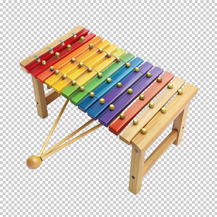 PSD ilustración del instrumento de marimba en gradiente