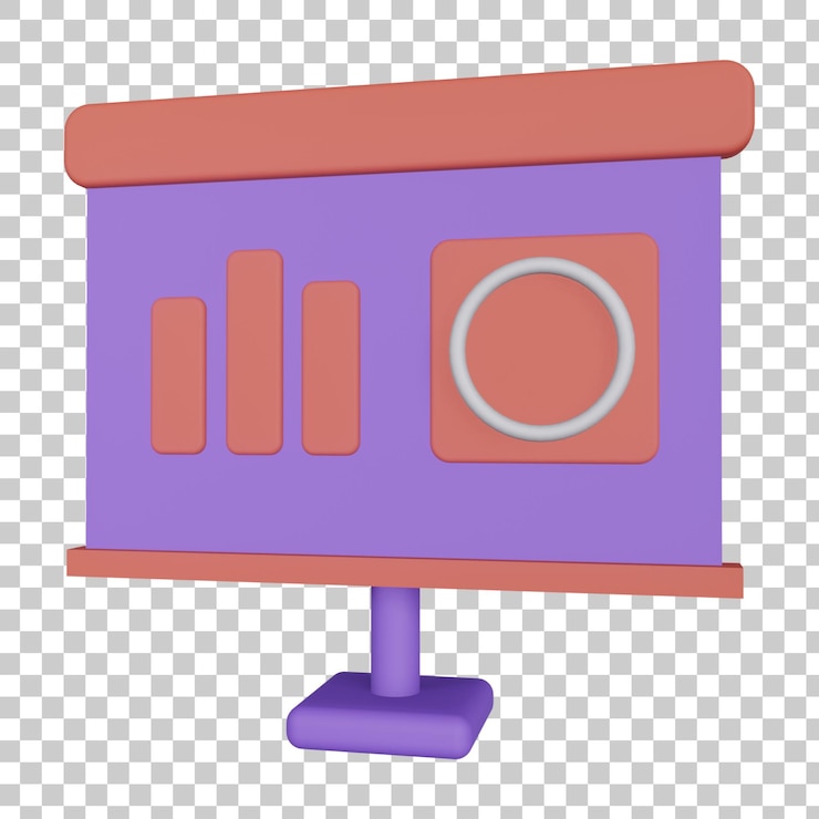 PSD ilustración de interfaz de usuario 3d de presentación de datos