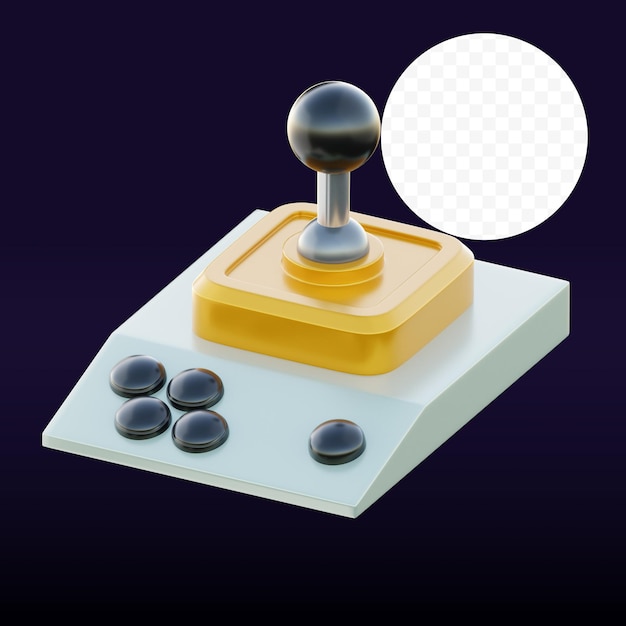 PSD ilustración del joystick en 3d