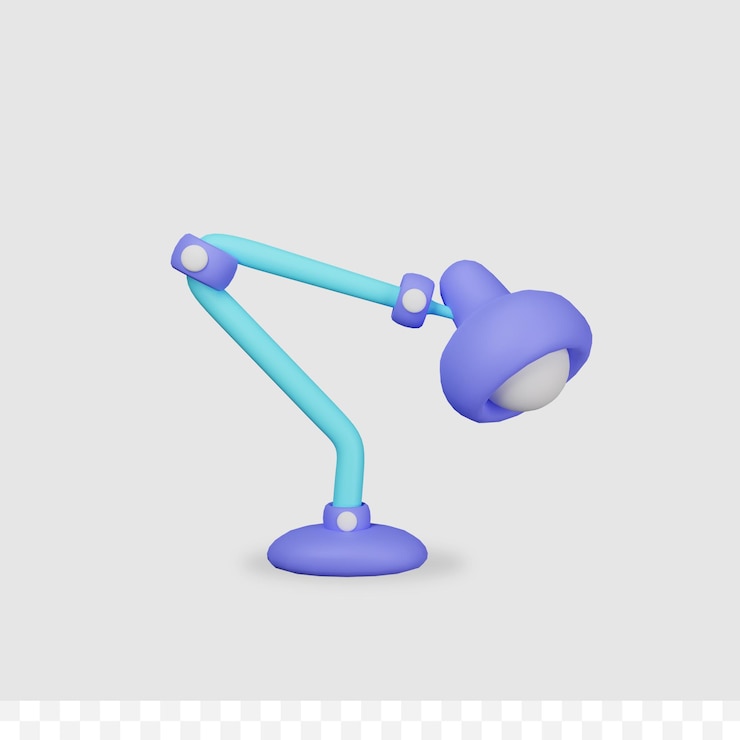 PSD ilustración de lámpara 3d aislada