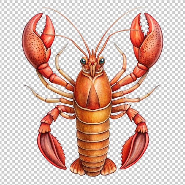 Ilustración de langosta dibujada a mano