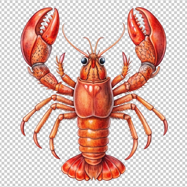 Ilustración de langosta dibujada a mano