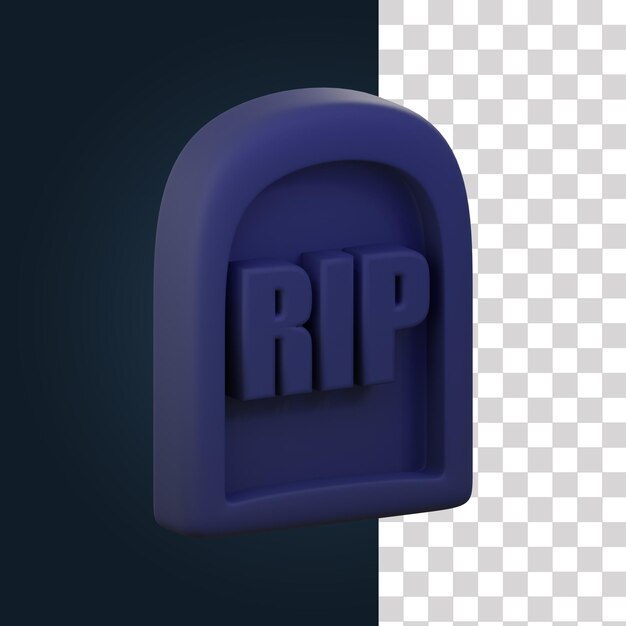 Ilustración de lápida 3D