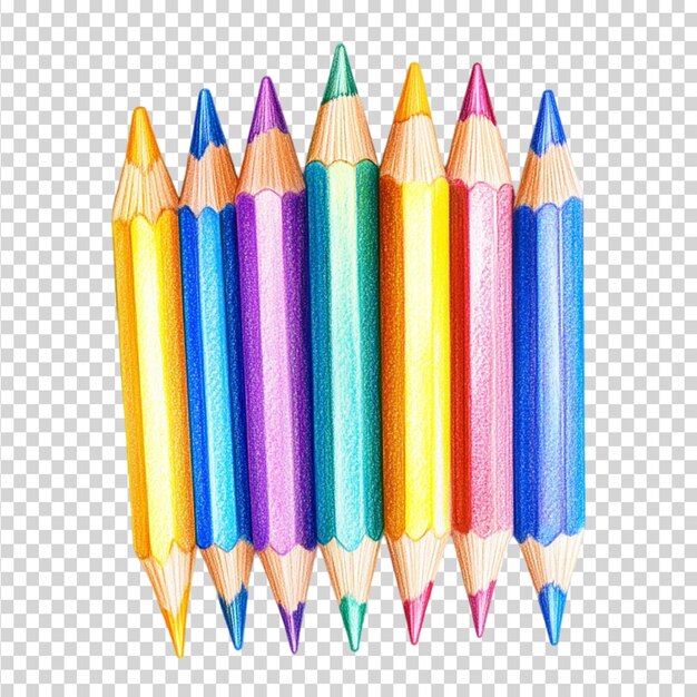 una ilustración de lápiz de color aislada en un fondo transparente