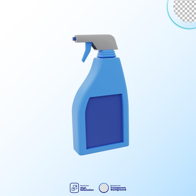 Ilustración de limpieza de íconos en 3D