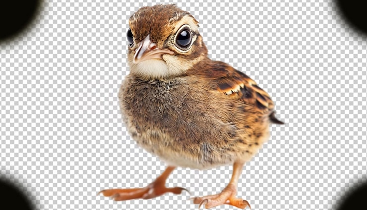 PSD ilustración de un lindo pájaro hermoso en un fondo transparente