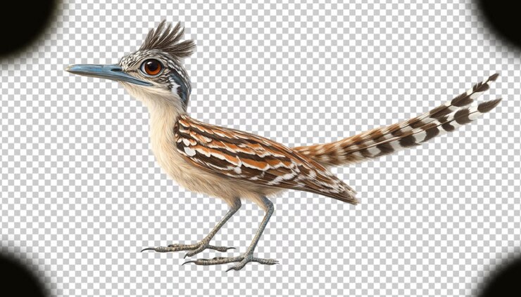 PSD ilustración de un lindo pájaro hermoso en un fondo transparente