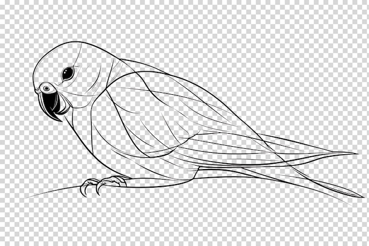 PSD ilustración en línea de un perrito