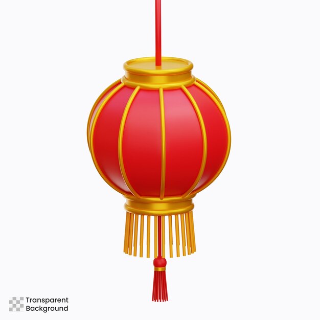 PSD ilustración de la linterna china en 3d