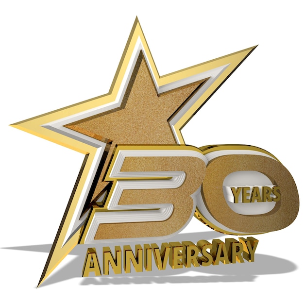 PSD ilustración del logotipo del 30 aniversario