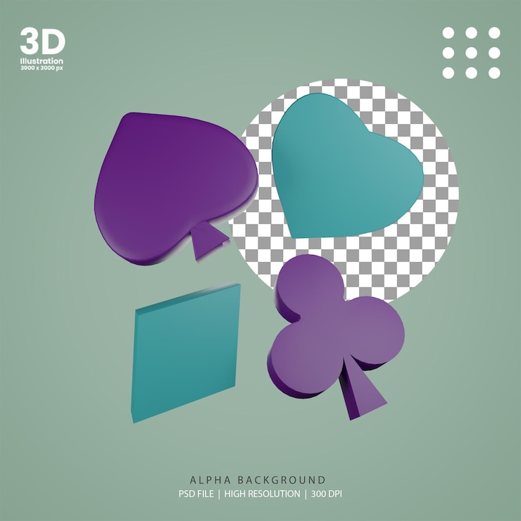 PSD ilustración de logotipo de tarjetas de procesamiento 3d