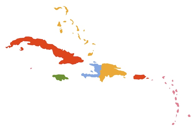 Ilustración del mapa de América del Norte