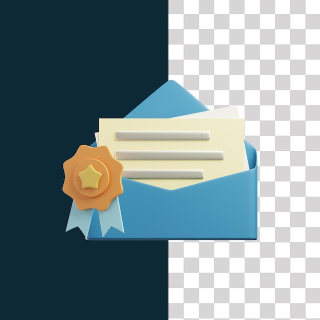 Ilustración de marketing por correo electrónico 3D