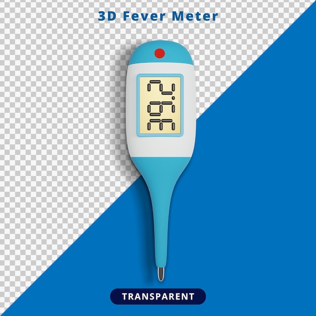 PSD ilustración de medidor de fiebre de renderizado 3d