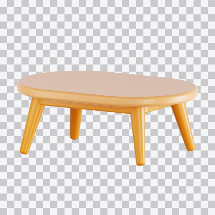 PSD ilustración de la mesa de comedor 3d