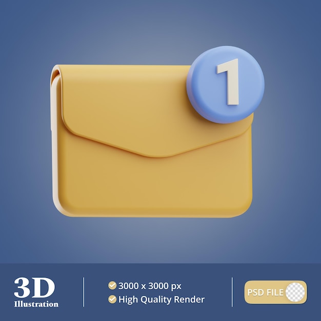 Ilustración de messenger de pantalla de inicio 3d