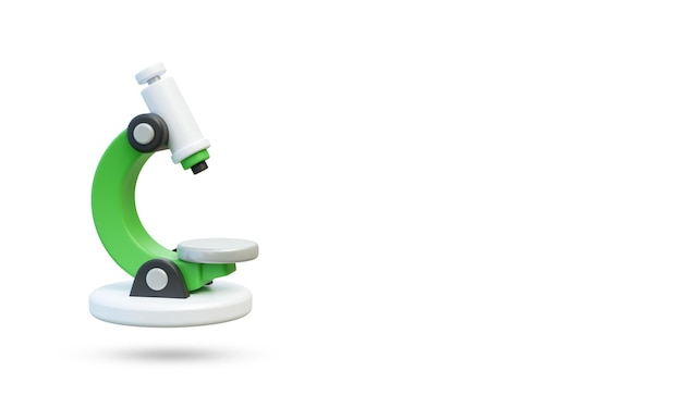Ilustración del microscopio médico 3D Investigación de Mediacl