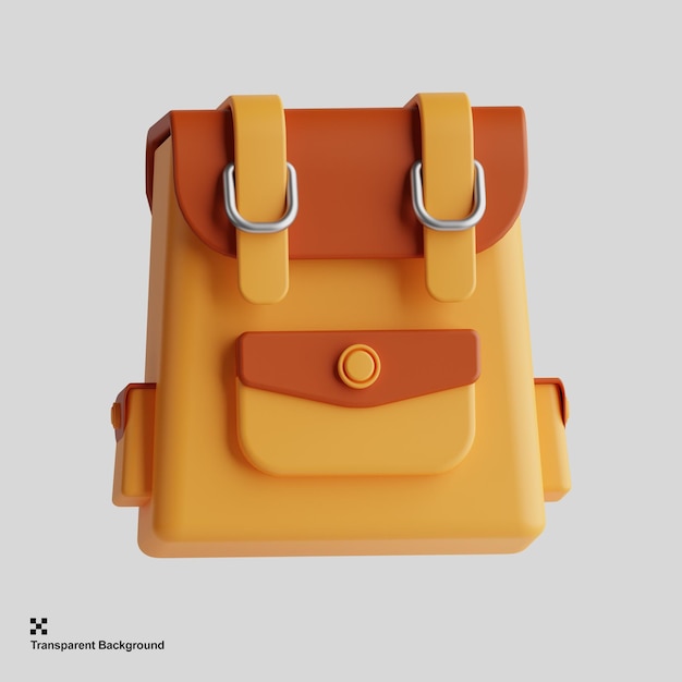 Ilustración de mochila de renderizado 3d