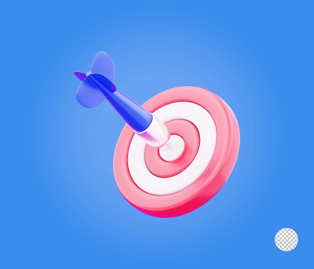 Ilustración moderna del icono del tablero de dardos bullseye Concepto de crecimiento de la empresa en el mercado objetivo