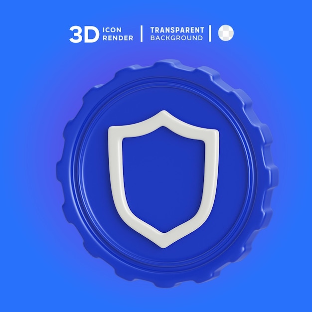 PSD ilustración de monedas criptográficas de confianza en 3d