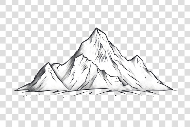 Ilustración de la montaña dibujada a mano