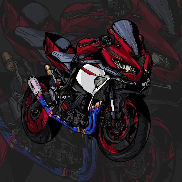 PSD ilustración de una motocicleta