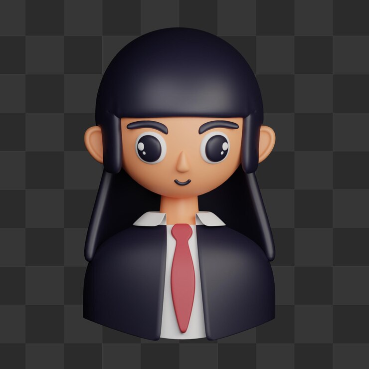 PSD ilustración de mujer de negocios avatar 3d