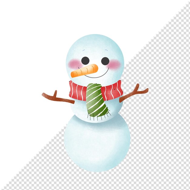 Ilustración del muñeco de nieve Dibujado a mano