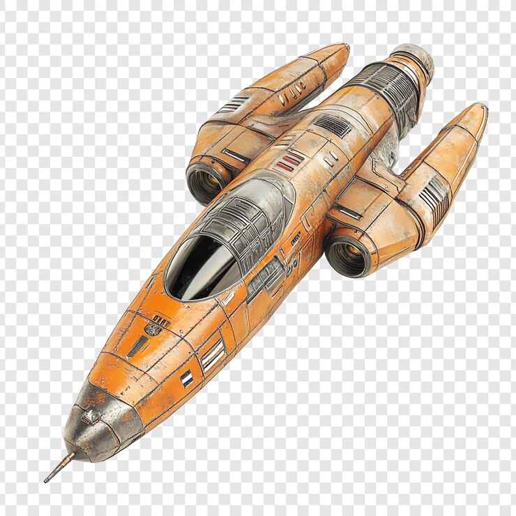 PSD ilustración de una nave espacial futurista