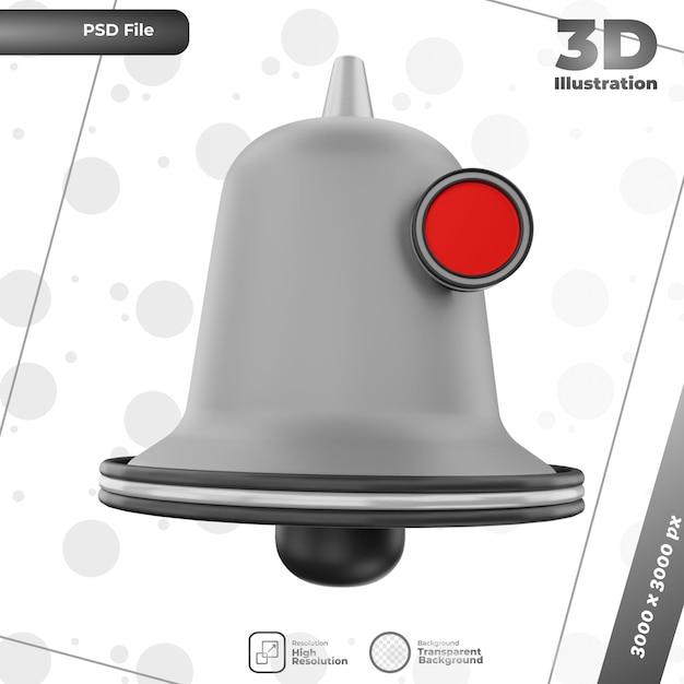 PSD ilustración de notificación de procesamiento 3d